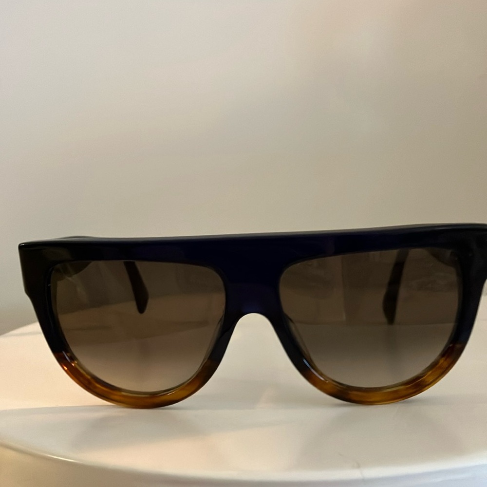 Celine Two-Tone Navy and Tortoiseshell Sunglasses